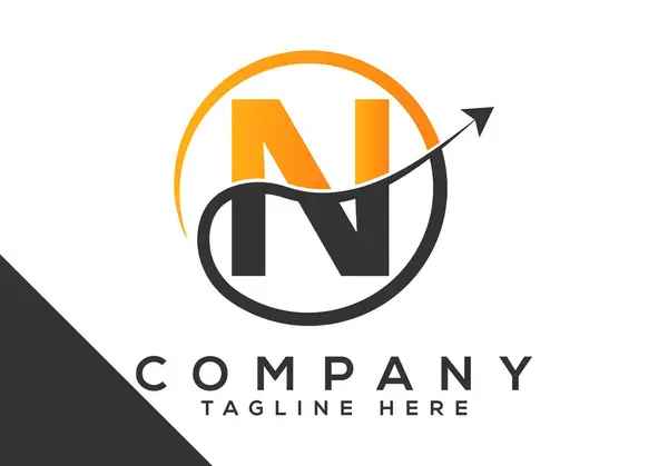 Harf N Finans Logosu Tasarım Vektör Şablonu. Pazarlama ve Finansal İş Logosu.