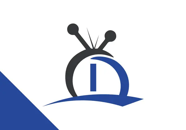 Televizyon Logosu Tasarım Konsepti. kanal TV logo vektör illüstrasyonu