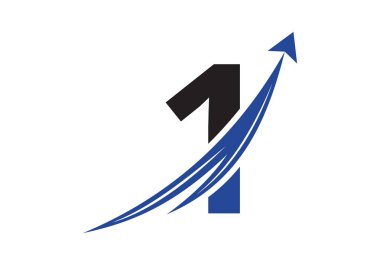 1 Harf Kavramlı Finans Logosu. Finansal ya da başarı logosu. Muhasebe işi ve şirket kimliği logosu