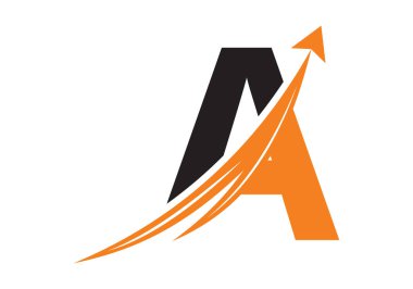 Harf konseptli finans logosu. Finansal ya da başarı logosu. Muhasebe işi ve şirket kimliği logosu