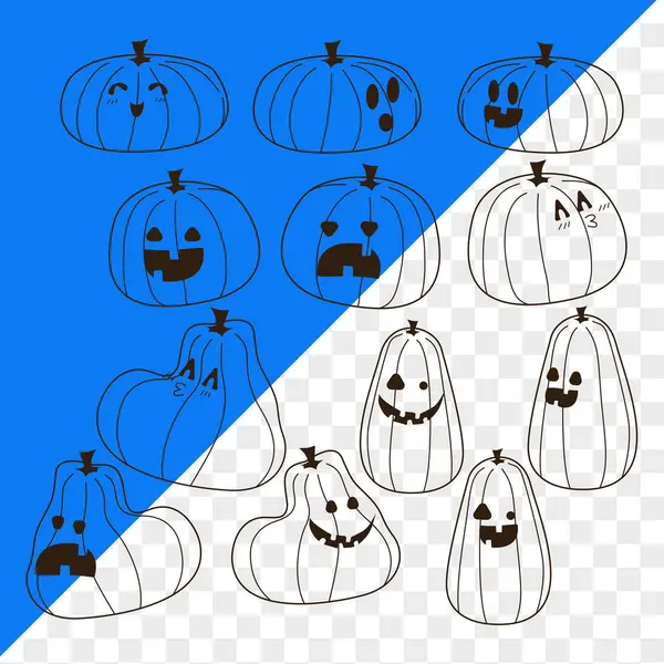 Çocuklar için cadılar bayramı balkabakları Sanat monolini