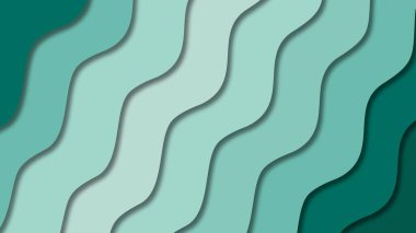 Yeşil renk paleti ile soyut dalga arkaplanı