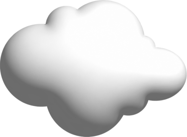 Çeşitli şekillerde üç boyutlu beyaz bulutlar