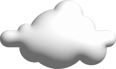 Çeşitli şekillerde üç boyutlu beyaz bulutlar