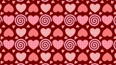 Noktalı aşk ve kalp deseni