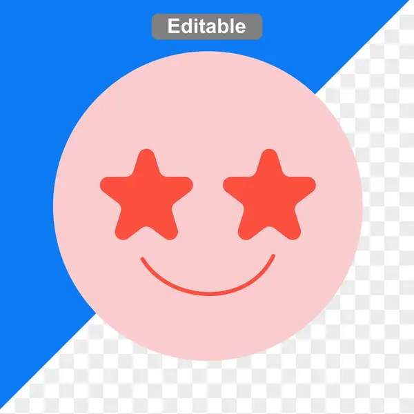 Aşk ve yıldız gözüyle ikon gülüşü