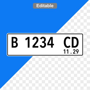 Özel araç için Endonezya lisan araç plakası 