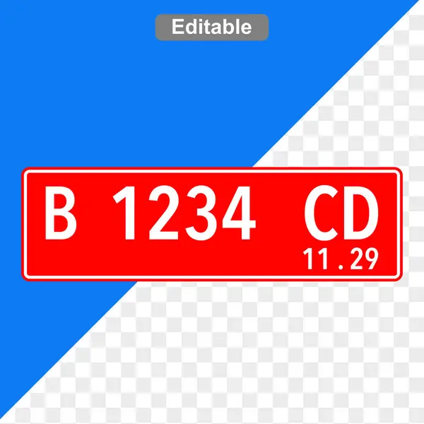 Hükümet araçları için Endonezya özlü araç plakası 