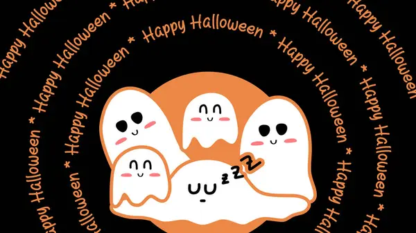 Cadılar bayramında arka plan duvar kâğıdı şirin hayalet