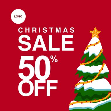 Noel sonrası sosyal medya şablonu