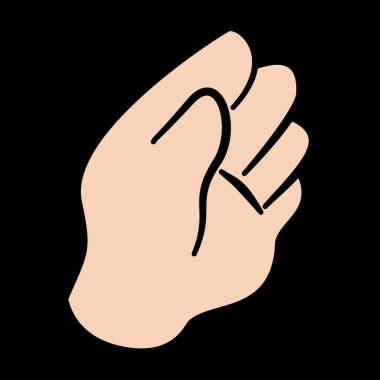 düz sanat çizimi küçük bebek elleri jesti