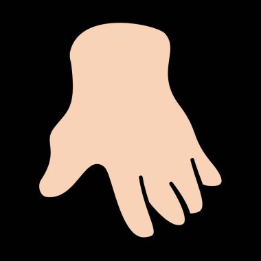 düz sanat çizimi küçük bebek elleri jesti