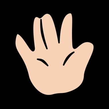 düz sanat çizimi küçük bebek elleri jesti