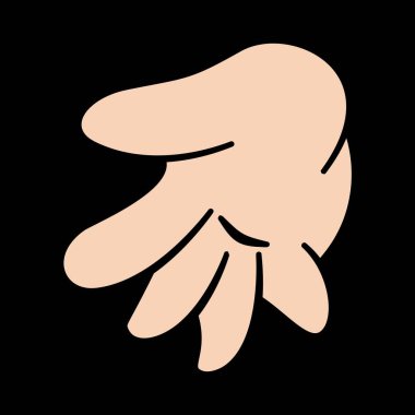 düz sanat çizimi küçük bebek elleri jesti