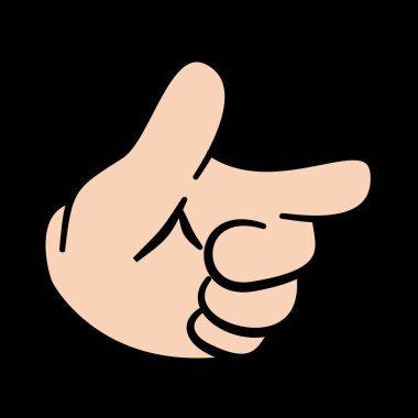 düz sanat çizimi küçük bebek elleri jesti