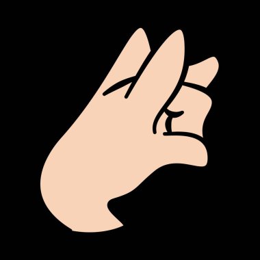 düz sanat çizimi küçük bebek elleri jesti