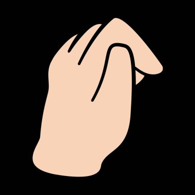 düz sanat çizimi küçük bebek elleri jesti