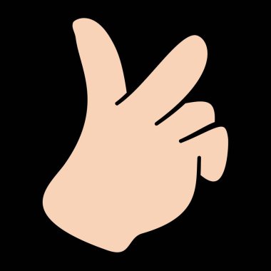 düz sanat çizimi küçük bebek elleri jesti