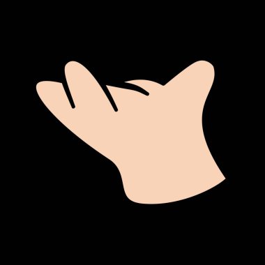 düz sanat çizimi küçük bebek elleri jesti