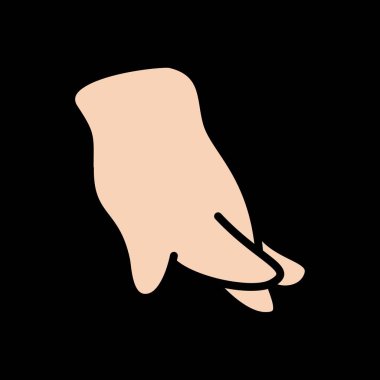 düz sanat çizimi küçük bebek elleri jesti