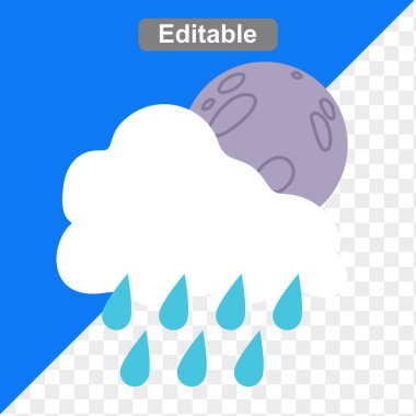 Weather illustration icon flat art design clipart