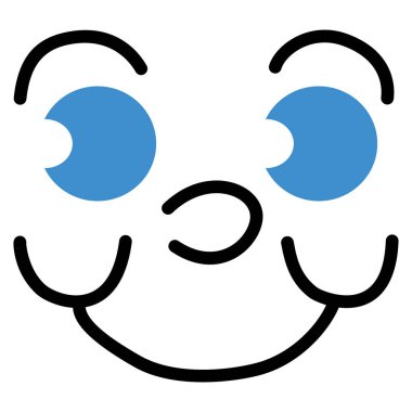 İllüstrasyon şirin yüz geçmişe dönük sanat tarzı