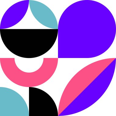 çeşitli geometrik şekiller süslemesi