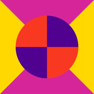 Renkli geometrik şekil ile soyut