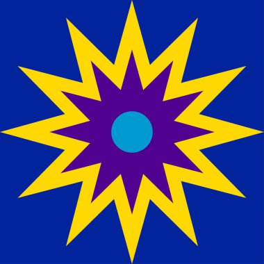 Renkli geometrik şekil ile soyut