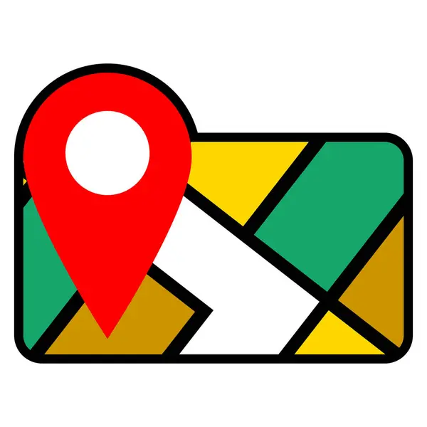 Renkli Soyut Harita Pin GPS