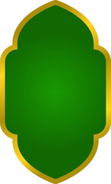 Ramazan İslami yeşil ve altın çerçeveler