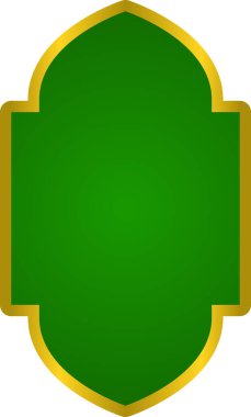 Ramazan İslami yeşil ve altın çerçeveler