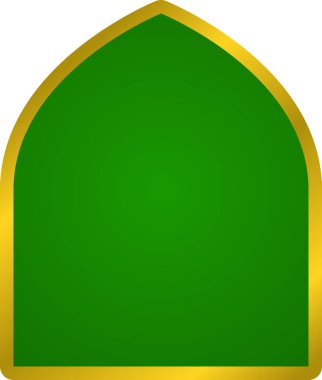 Ramazan İslami yeşil ve altın çerçeveler