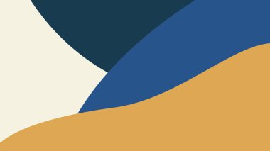 Soyut mavi ve sarı plaj arkaplan afişinin vektör tasarımı