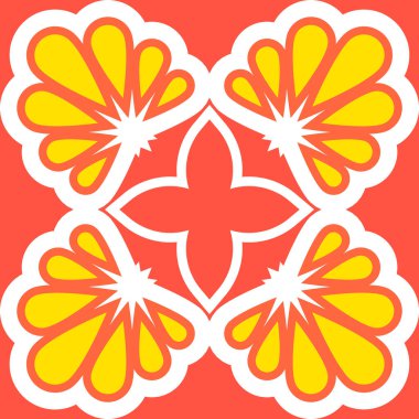 Dikişsiz desen soyut çiçek