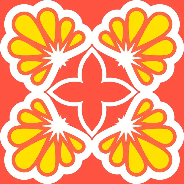 Dikişsiz desen soyut çiçek