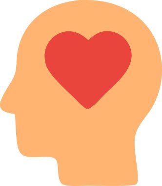 Aşk ve Compas 'ı temsil eden basit bir kafa silueti.