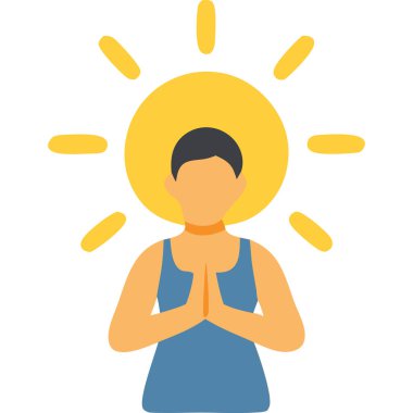 Huzurlu Kadın Güneş Işığı Altında Meditasyon Yapıyor