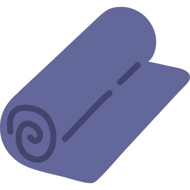 Rolled Purple Mat Simge Tasarımı Çizimi