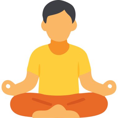 Basitleştirilmiş Yoga Pozu: Nilüfer Pozisyonunda R ile Düşünen Kişi