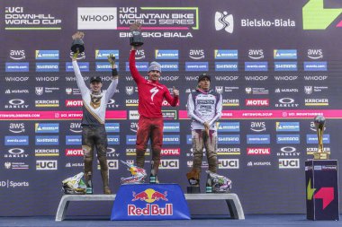 Bielsko-Biala, Szczyrk, 18.05.2025, Puchar Swiata UCI Mountain Bike Dünya Serisi n / z. Loic Bruni, Oisin O 'CôGHAN, Amaury PIERRO