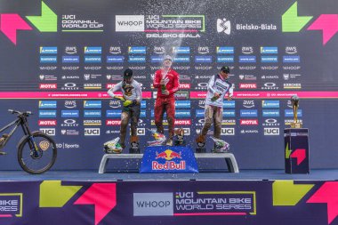 Bielsko-Biala, Szczyrk, 18.05.2025, Puchar Swiata UCI Mountain Bike Dünya Serisi n / z. Loic Bruni, Oisin O 'CôGHAN, Amaury PIERRO