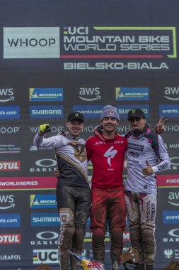 Bielsko-Biala, Szczyrk, 18.05.2025, Puchar Swiata UCI Mountain Bike Dünya Serisi n / z. Loic Bruni, Oisin O 'CôGHAN, Amaury PIERRO