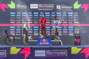Bielsko-Biala, Szczyrk, 18.05.2025, Puchar Swiata UCI Mountain Bike Dünya Serisi n / z. Loic Bruni, Oisin O 'CôGHAN, Amaury PIERRO