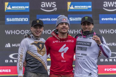 Bielsko-Biala, Szczyrk, 18.05.2025, Puchar Swiata UCI Mountain Bike Dünya Serisi n / z. Loic Bruni, Oisin O 'CôGHAN, Amaury PIERRO
