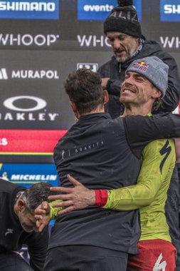 Bielsko-Biala, Szczyrk, 18.05.2025, Puchar Swiata UCI Mountain Bike Dünya Serisi n / z. Loic BRUNI i jego druzyn