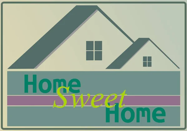 Arka planı olan basit bir ev logosu çizimi