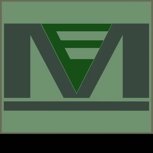 Arkaplanlı basit metin em logo resmi