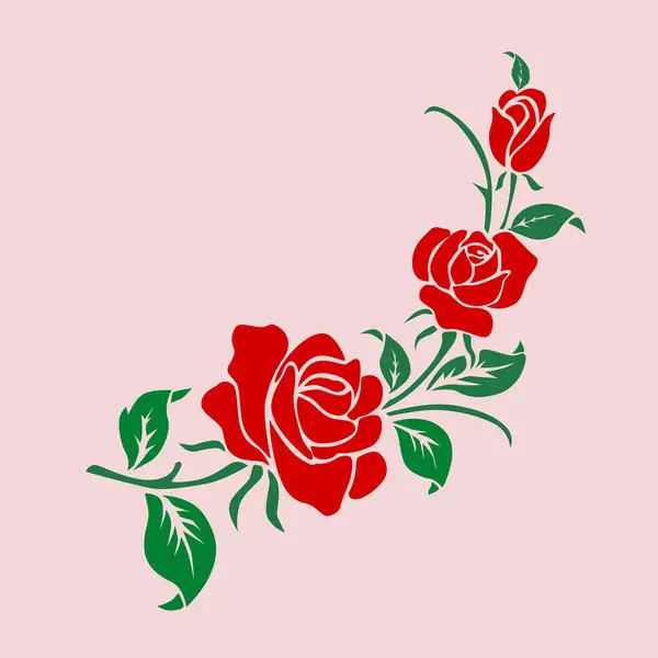 Bir saptaki üç gülün gösterimi