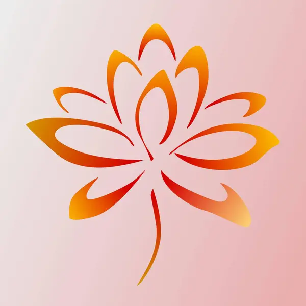 Silüet şeklinde bir çiçeğin basit bir çizimi